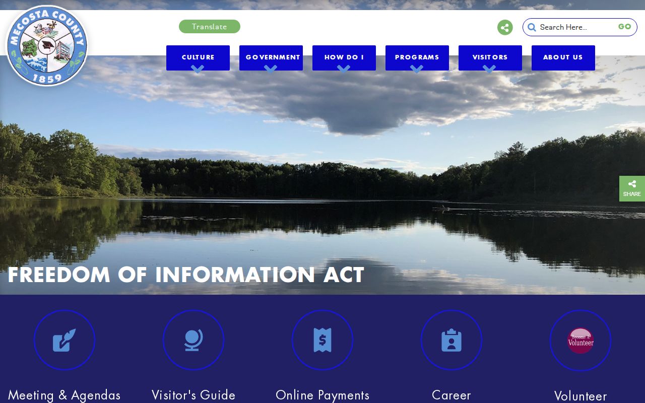 Mecosta County court records FOIA procedure page